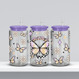 16 oz. Mama Butterfly Libbey Glass Tumbler