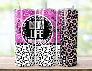 Pink Glitter Mom Life Tumbler