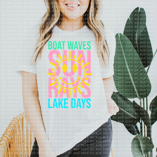 Boat Waves Sun Rays Lake Days Shirt