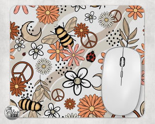 Retro Bee Mouse Pad (Standard Size)