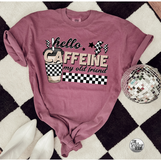 Caffeine My Old Friend Front & Back Tee