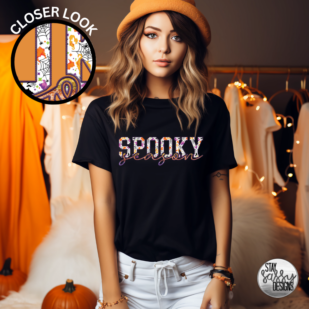 Faux Glitter HP Spooky Season (Multiple Shirt Styles)