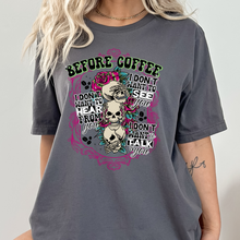 Load image into Gallery viewer, Before Coffee Tee
