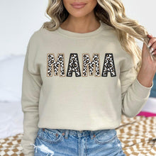 Load image into Gallery viewer, Neutral Leopard Print Faux Embroidered Custom Text (Multiple Shirt Styles)
