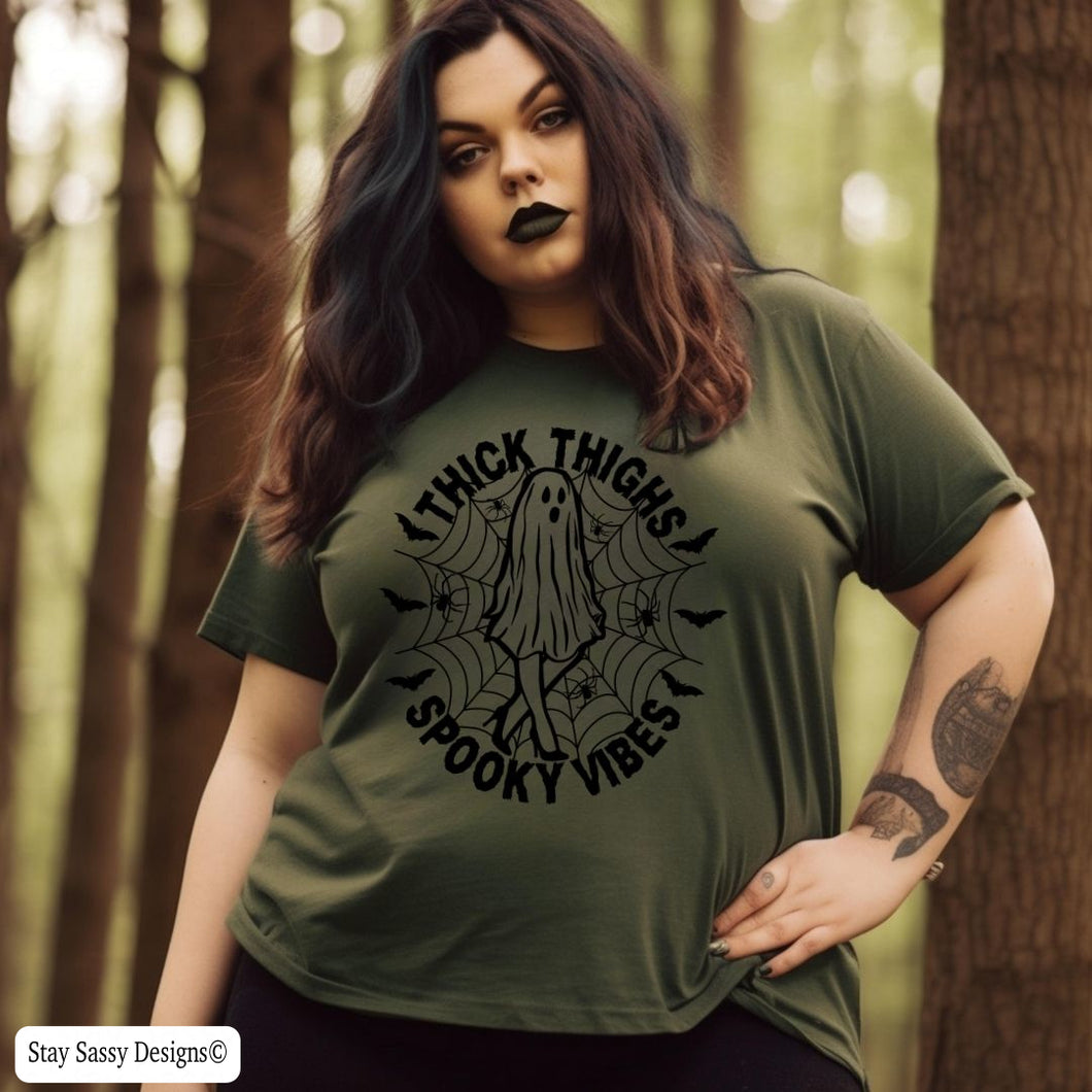 Thick Thighs And Spooky Vibes (Multiple Shirt Styles)