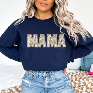 Floral Lace Faux Embroidered Mama Shirt (Multiple Shirt Styles)