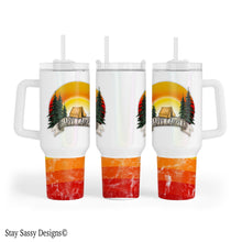 Load image into Gallery viewer, 40 oz. Sunny Happy Camper Tumbler w/Handle
