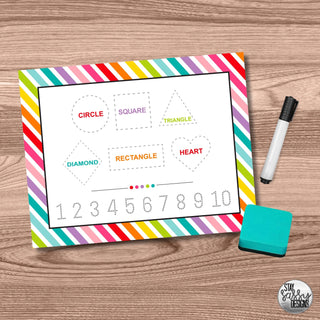 Bright Shapes & Numbers Learning Board