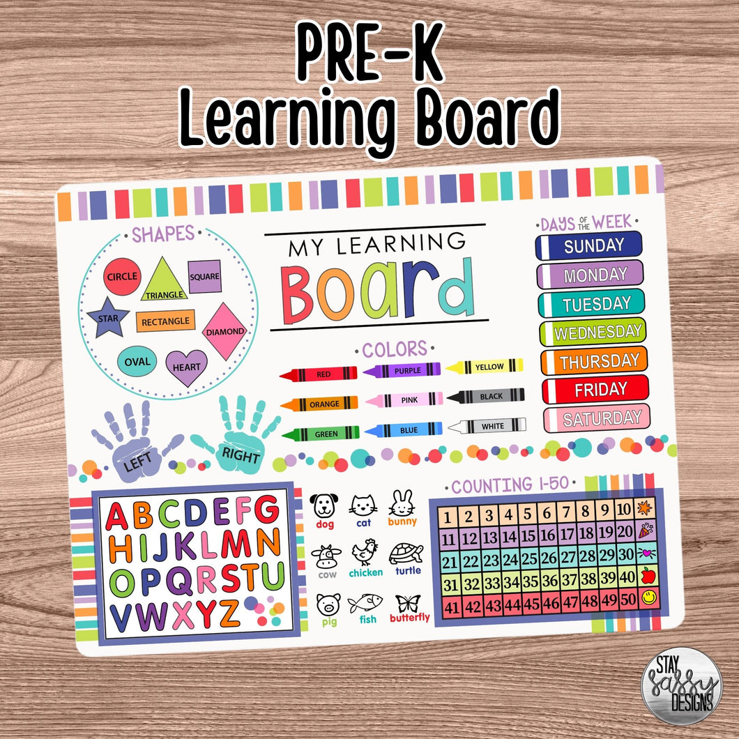 Bright Pre-K Learning Board