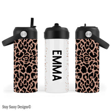 Load image into Gallery viewer, Personalized Leopard Print Water Bottle
