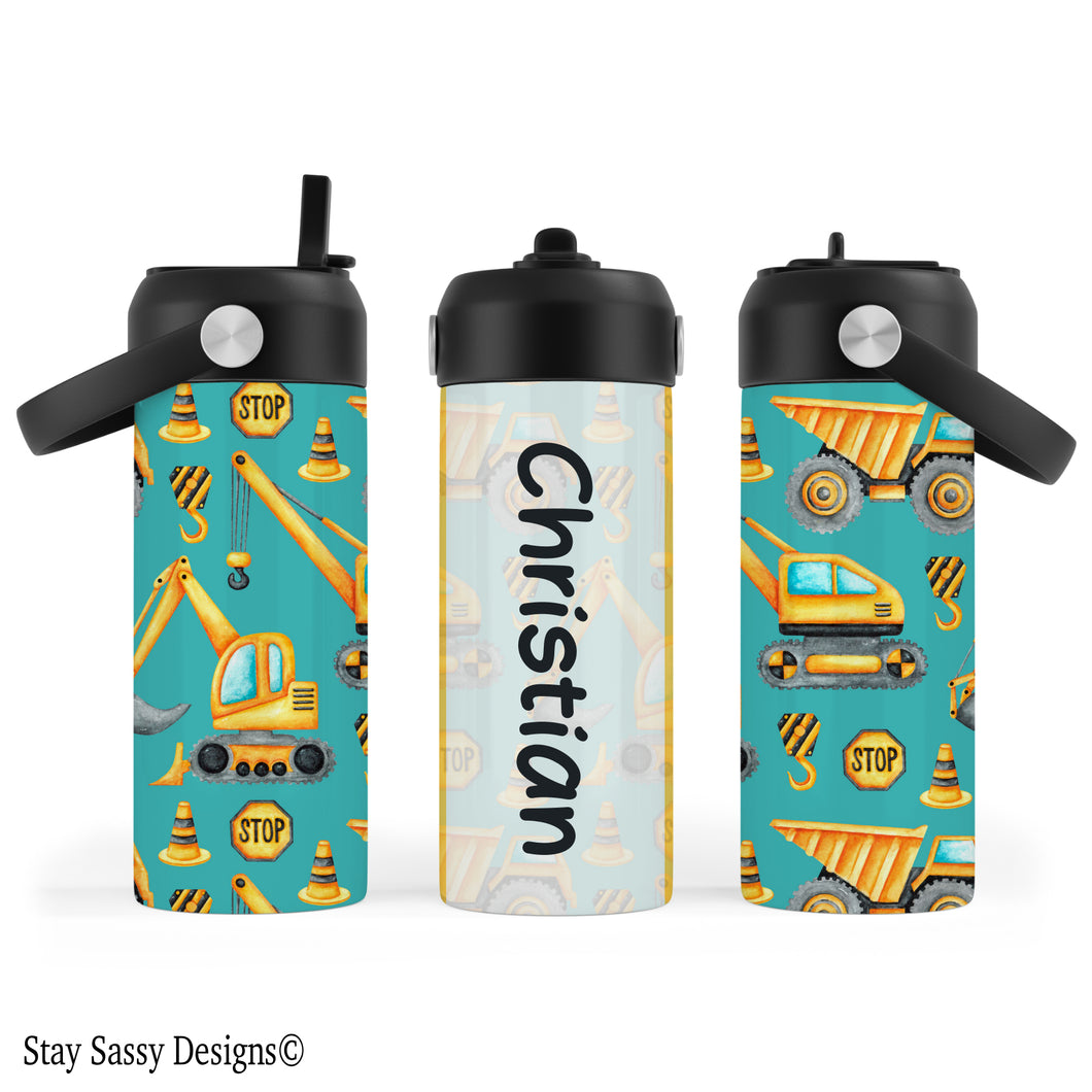 Personalized Excavator Water Bottle