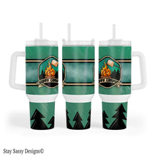 Load image into Gallery viewer, 40 oz. Happy Camper Tumbler w/Handle
