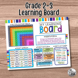 Bright Grade 2-3 Learning Board