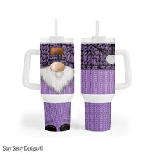 Load image into Gallery viewer, 40 oz. Purple Gnome Tumbler w/Handle
