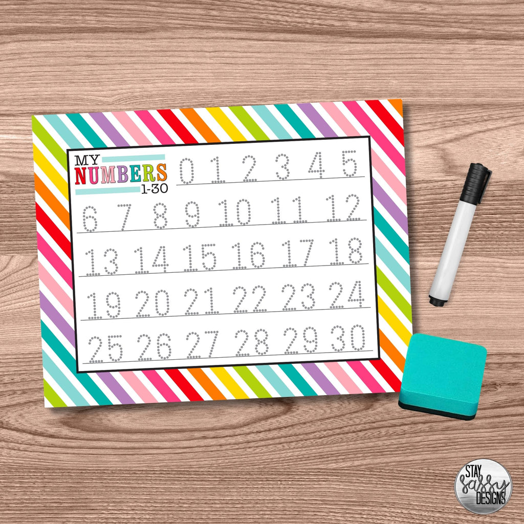 Bright Numbers Learning Board – Stay Sassy Designs
