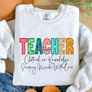 Teacher Clothed In Knowledge Shaping Minds With Love (Multiple Shirt Styles)