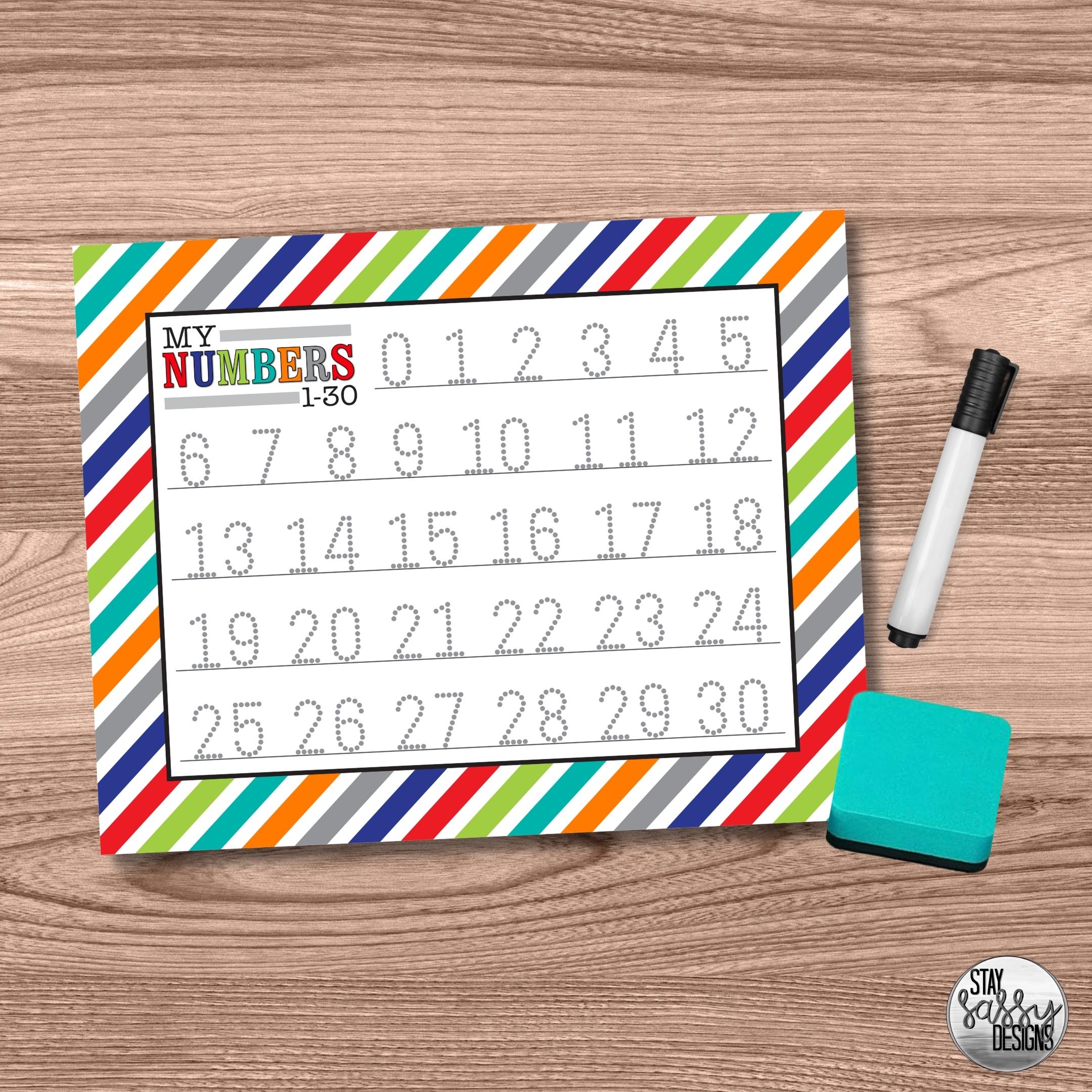 Traditional Numbers Learning Board – Stay Sassy Designs