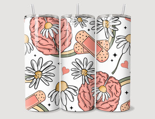 Floral Take Care Of Yourself Tumbler