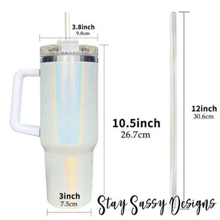 40 oz. Sunrise Sunscreen Sunset Repeat Tumbler w/Handle