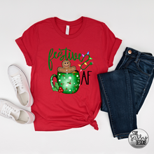 Load image into Gallery viewer, Christmas Gingerbread Man Festive AF (Multiple Shirt Styles)
