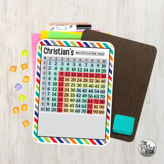 Personalized Traditional Multiplication Table Learning Board