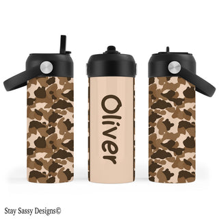 Personalized Desert Camo Water Bottle