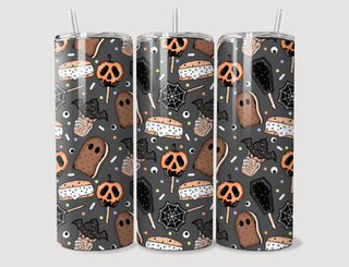 Grey Spooky Ice Cream Tumbler