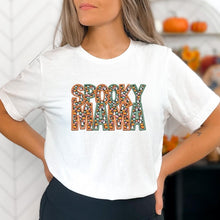 Load image into Gallery viewer, Cute Ghosty &amp; Pumpkin Spooky Mama Faux Embroidered (Multiple Shirt Styles)
