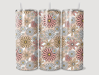 Boho Floral Waves Tumbler