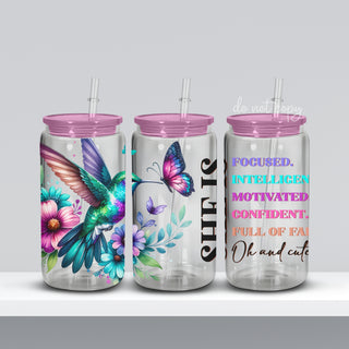 16 oz. Hummingbird She Is Libbey Glass Tumbler