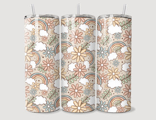 Boho Floral Rainbows Tumbler