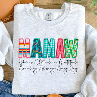 CUSTOM She Is Clothed In Gratitude Counting Blessings Everyday (Multiple Shirt Styles)