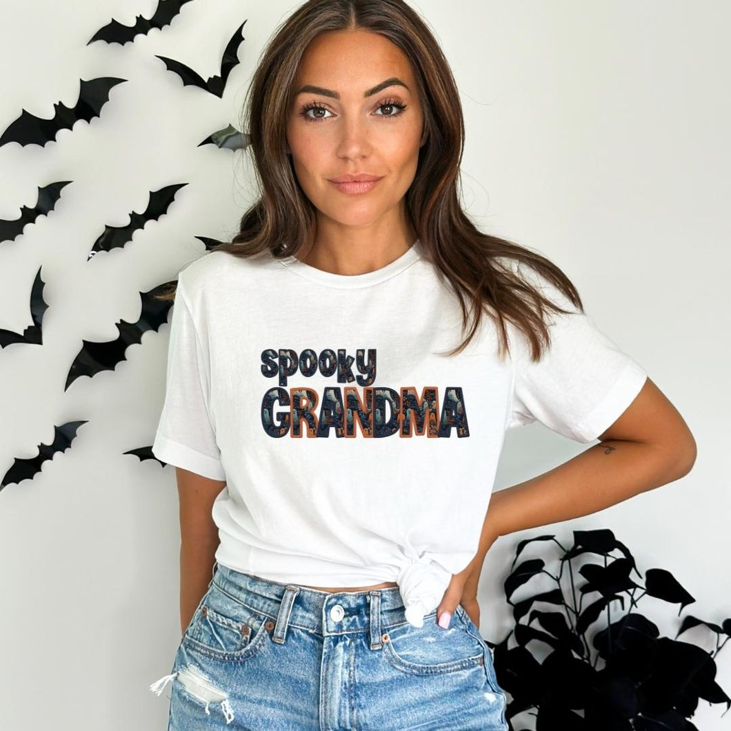 Spooky Grandma Faux Embroidered (Multiple Shirt Styles)