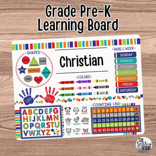 Personalized Traditional Pre-K Learning Board