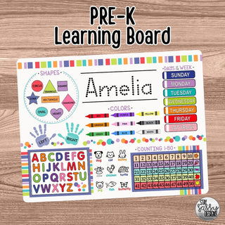 Personalized Bright Pre-K Learning Board