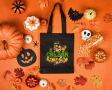 Load image into Gallery viewer, Personalized Spooky Pumpkin Trick Or Treat Bag
