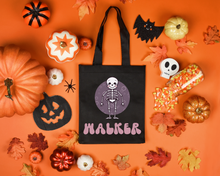 Load image into Gallery viewer, Personalized Skeleton Trick Or Treat Bag
