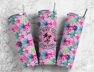 The Beach Fixes Everything Tumbler