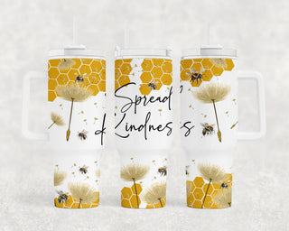 40 oz. Spread Kindness Honeycomb Tumbler w/Handle