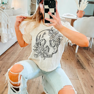 Floral Skellie Skull Shirt