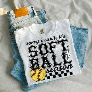 Sorry I Can't It's Softball Season Shirt