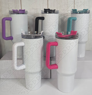 40 oz insulated tumbler for moms with handle and straw