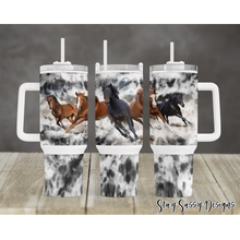 Load image into Gallery viewer, 40 oz. Wild Horses Tumbler w/Handle
