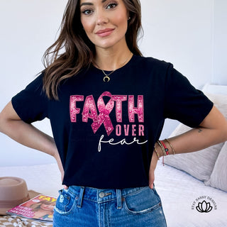 Glitter Faith Over Fear (Multiple Shirt Styles)