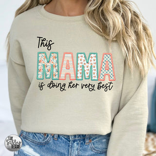 Spring This Mama Is Doing Her Very Best (Faux Embroidery) Shirt