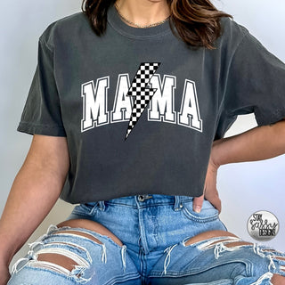 Mama Checkered Bolt Shirt