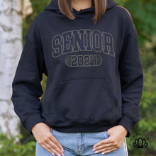 Load image into Gallery viewer, Faux Embroidered Arched Senior 2024 (Multiple Shirt Styles)
