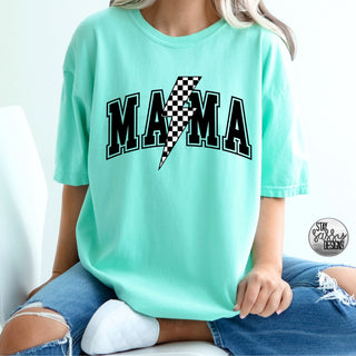 Mama Checkered Bolt Shirt
