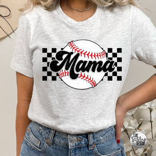 Checkered Baseball Mama Shirt