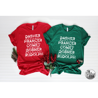 Reindeer Names (Multiple Shirt Styles)